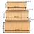 Springos bamboo storage boxes, set of 3, with dimensions
