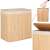 Springos bamboo laundry hamper with lid, multiple views