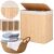 Springos bamboo laundry hamper with lid and 3 compartments, towels