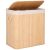 Springos bamboo laundry hamper with lid, angled view