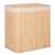 Springos bamboo laundry hamper with lid, 3 compartments, beige, 150L, front view