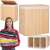 Springos bamboo laundry hamper with lid, 3 compartments, beige, 150L, woman holding clothes