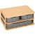 Springos Bamboo Desk Organizer with Two Fabric Drawers