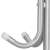 Springos standing clothes rack hook detail, grey, metal, curved design