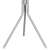 Springos standing clothes rack base, grey, metal, tripod design