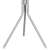 Close up of Springos standing coat rack base, silver