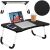 Springos foldable laptop desk with tablet, laptop, cup and folded view