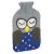 Springos grey knitted owl hot water bottle