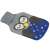 Springos 2L Owl Hot Water Bottle with Knitted Cover - Grey-Blue, Angled view of the product
