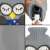 Springos 2L Owl Hot Water Bottle with Knitted Cover - Grey-Blue, Collage showing the product from different angles
