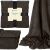 Springos dark brown embossed plush blanket 200x220 cm
