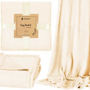 Springos cream cozy blanket collage - Bedding