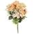 Springos decorative bouquet of peach roses with pink flowers and green leaves
