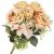 Springos decorative peach rose bouquet on white background