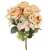 Springos decorative bouquet of peach roses with pink flowers and green leaves