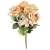 Springos decorative bouquet of peach roses with pink flowers and green leaves