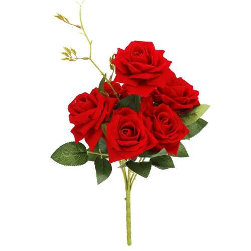 Springos decorative red rose bouquet, artificial flowers
