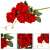 Springos decorative red rose bouquet, artificial flowers, collage