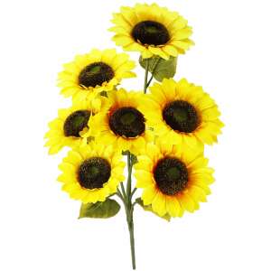 Springos artificial sunflower bouquet, 7 yellow flowers - Artificial Plant & Flower