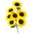 Springos mű napraforgó csokor, 7 sárga virág