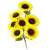 Springos mű napraforgó csokor, 7 sárga virág