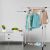 Springos double rail clothing rack in a room setting