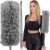 Springos telescopic dust brush, gray, collage with woman