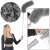 Springos telescopic dust brush, gray, collage with woman
