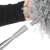 Springos telescopic duster handle with fluffy head attached, showing how to attach the head