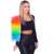 Woman holding the Springos rainbow duster