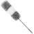 Springos telescopic duster with microfiber head, grey and white, for cleaning hard to reach places