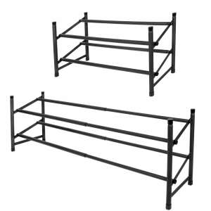 Pantofar extensibil cu 2 rafturi, 62-115cm, negru