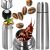 Springos 750ml stainless steel thermos with coffee beans and liquid splash