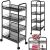 Springos 4-tier rolling storage rack with hooks