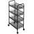 Springos 4-tier rolling storage cart with metal wire baskets, black