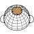 Bottom view of Springos black metal wire fruit basket with wooden base