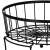 Springos 2-tier fruit basket, black metal, kitchen counter