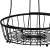 Springos 2-tier fruit basket, black metal, kitchen counter