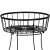 Springos 2-tier fruit basket, black metal, kitchen counter