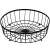Springos 2-tier fruit basket, black metal, kitchen counter