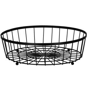 Springos 2-tier fruit basket, black metal, kitchen counter - Fruit basket