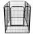 Čierna kovová ohrádka pre psa s dverami, Springos