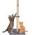 Springos cat scratching post with cats playing