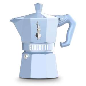 Cafenieră Bialetti Moka Exclusive, de culoare albastră - Aparat de cafea cu gura de scurgere
