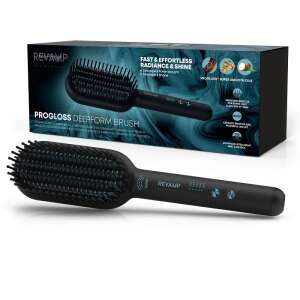 Revamp Progloss Deepform Hair Brush, black, ceramic bristles, for straightening and styling hair - Hair styling brush