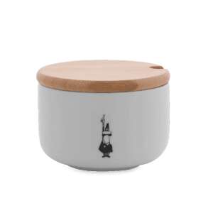 Bialetti porcelain sugar bowl with bamboo lid - Food storage container