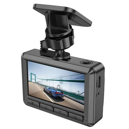 HOCO DV3 dual-channel dash cam with 2.45 inch display, black
