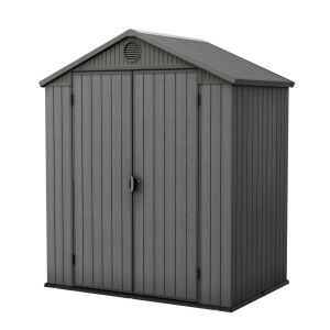 Magazie de grădină gri Keter Darwin 6x4, izolată - Dulapuri si lazi depozitare gradina