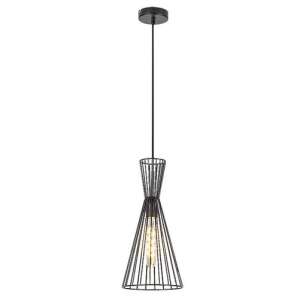 Rábalux Leandros matt fekete függeszték 1xE27 (72005) 97342533 - Rábalux