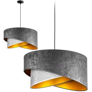 Glimex Abazur Premium Duo Függőlámpa - Szürke - 45cm